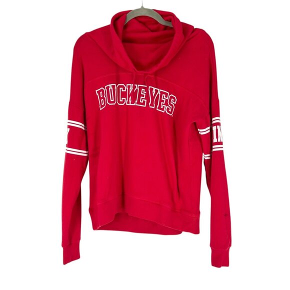 PINK Victoria's Secret Tops - PINK VS Ohio State Pull Over Cowl Neck Sweatshirt